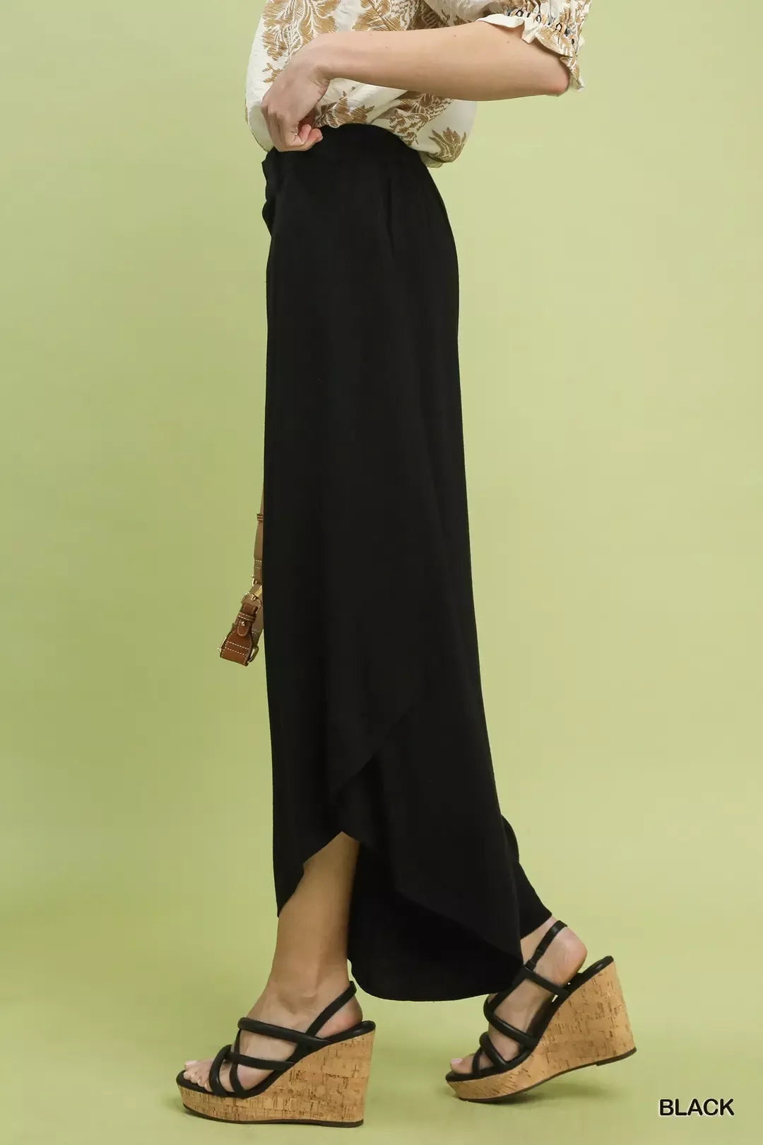 Women's Asymmetrical-Hem Wide-Leg Pants