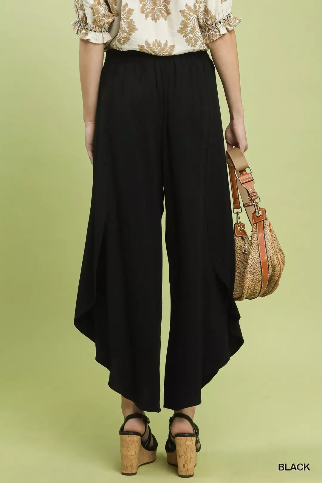 Women's Asymmetrical-Hem Wide-Leg Pants