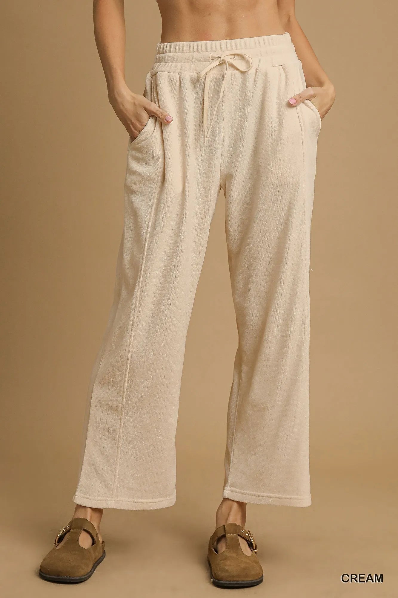 Women's Drawstring Wide-Leg Pants