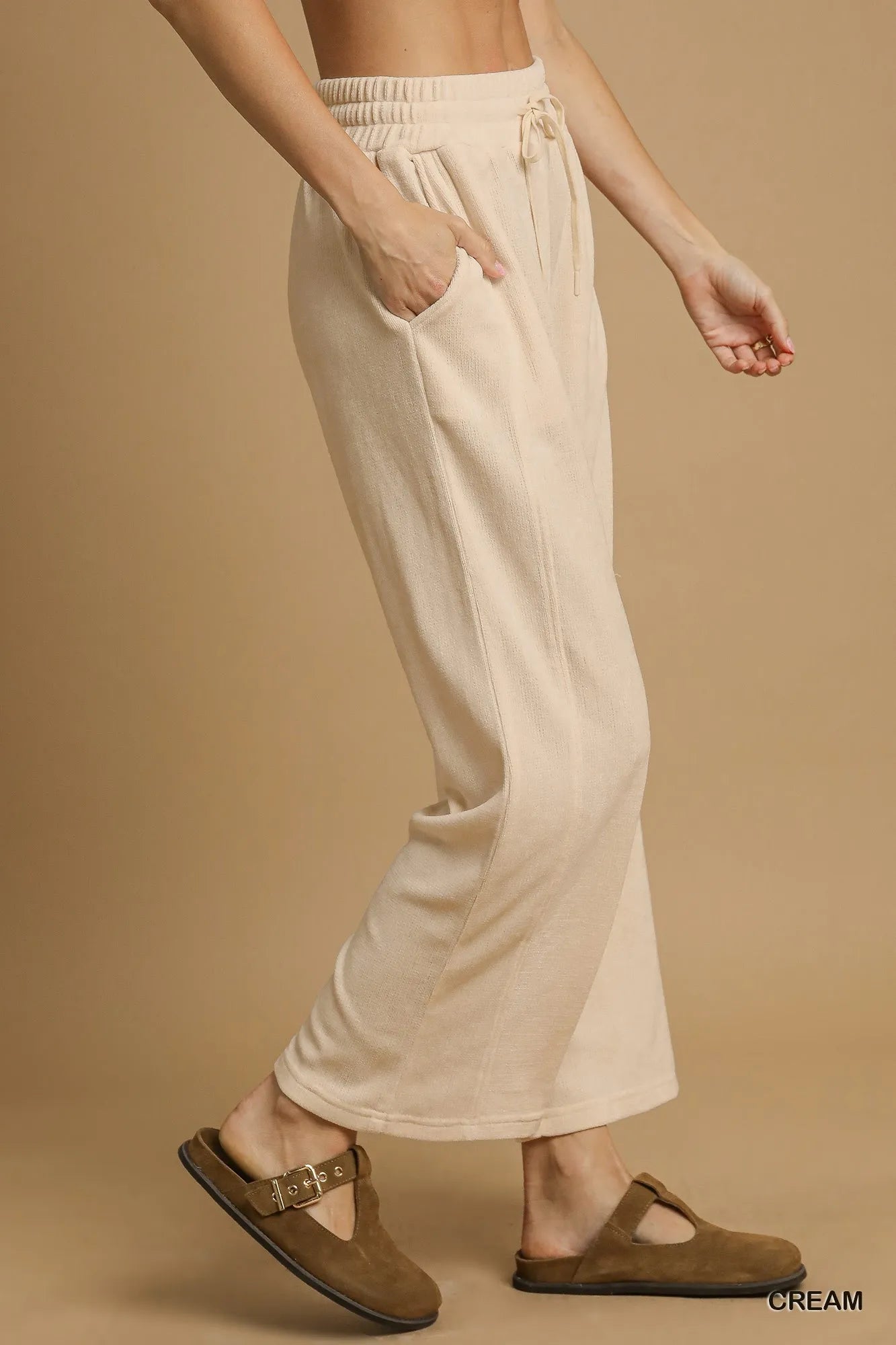 Women's Drawstring Wide-Leg Pants