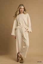 Women's Drawstring Wide-Leg Pants