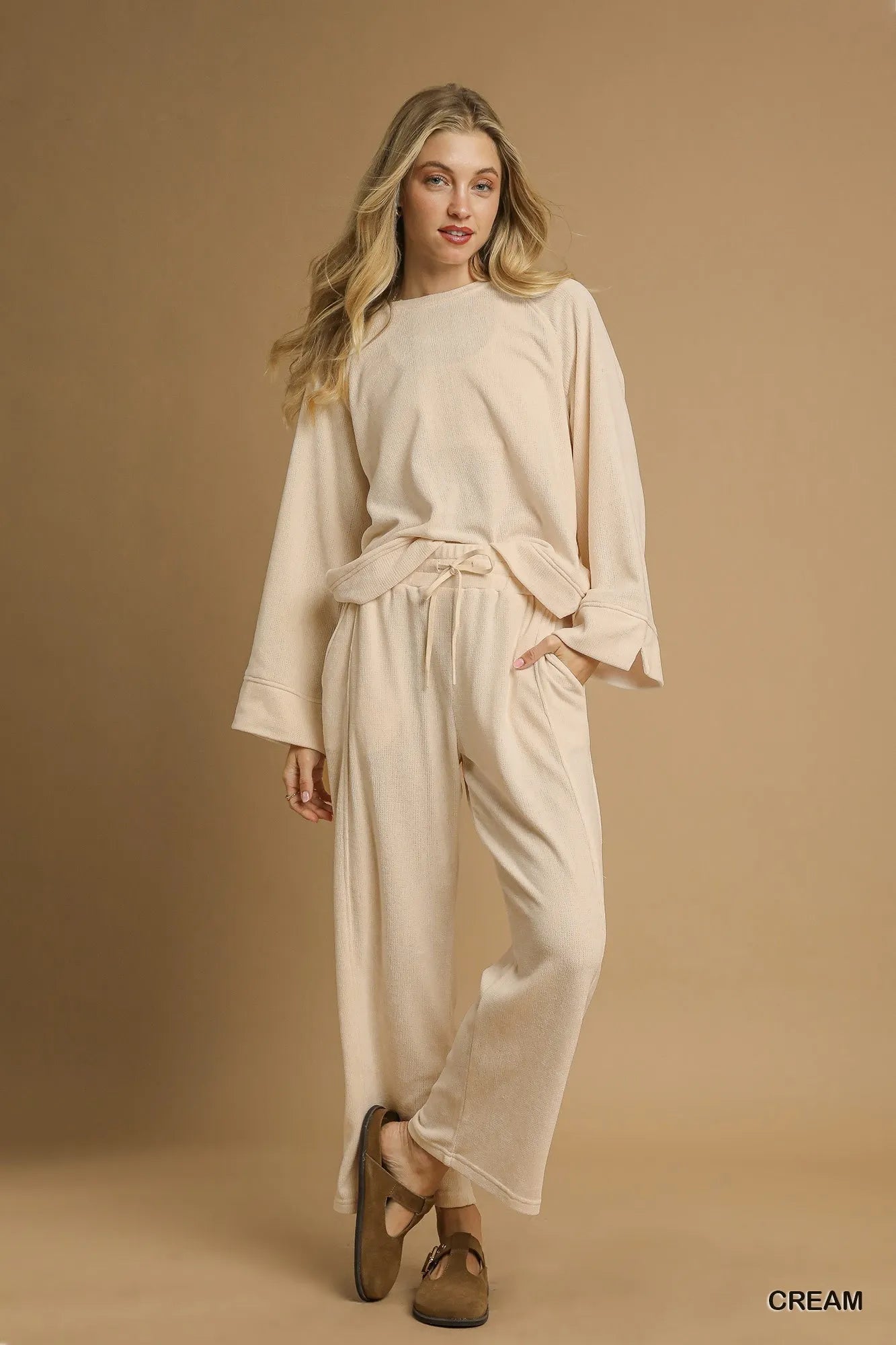Women's Drawstring Wide-Leg Pants