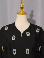 Women's Embellished Puff-Sleeve Midi Dress