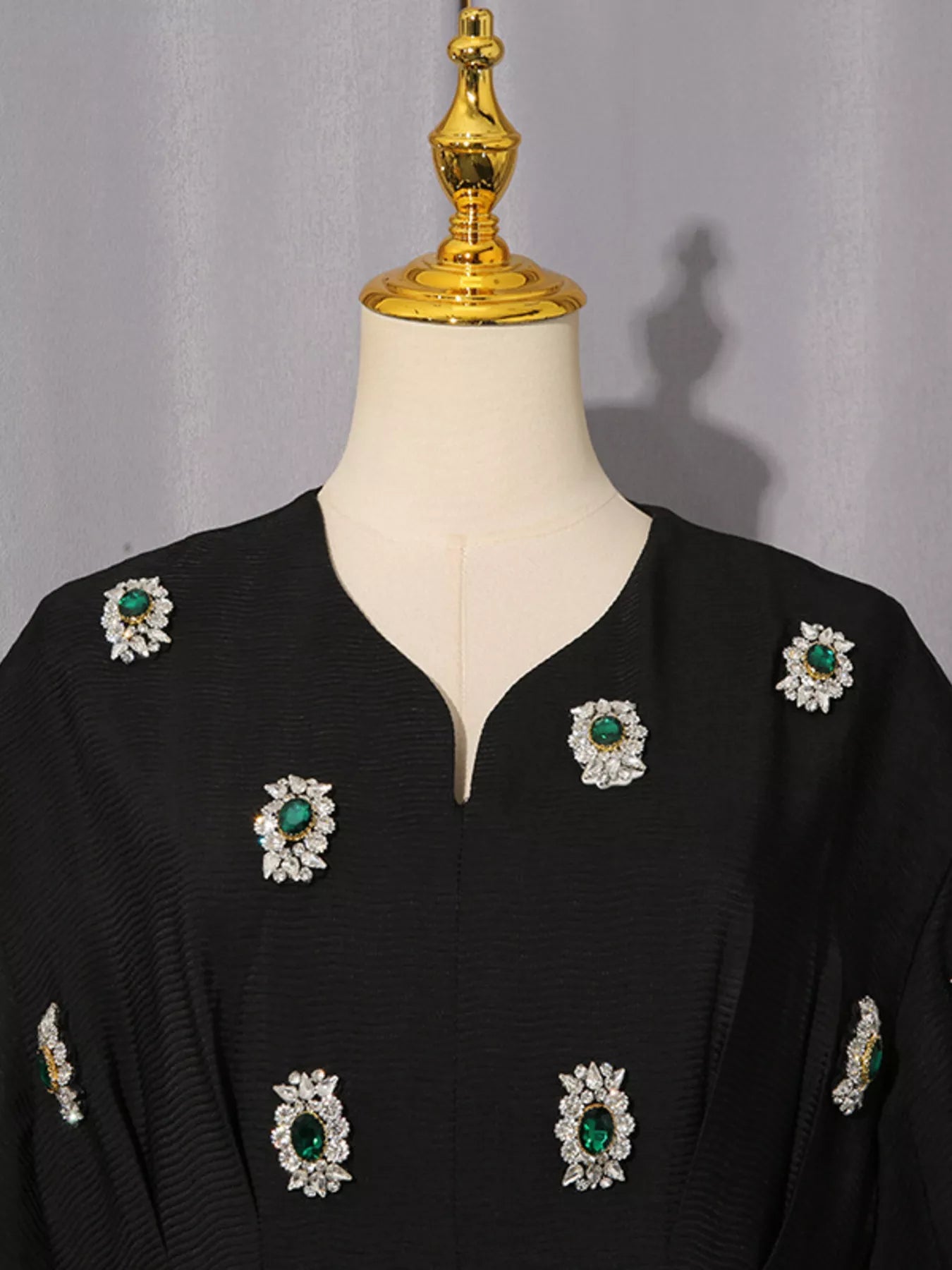 Women's Embellished Puff-Sleeve Midi Dress