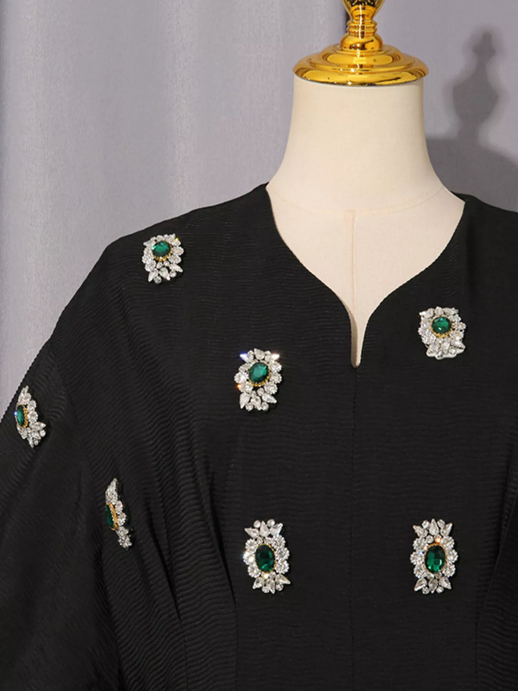 Women's Embellished Puff-Sleeve Midi Dress