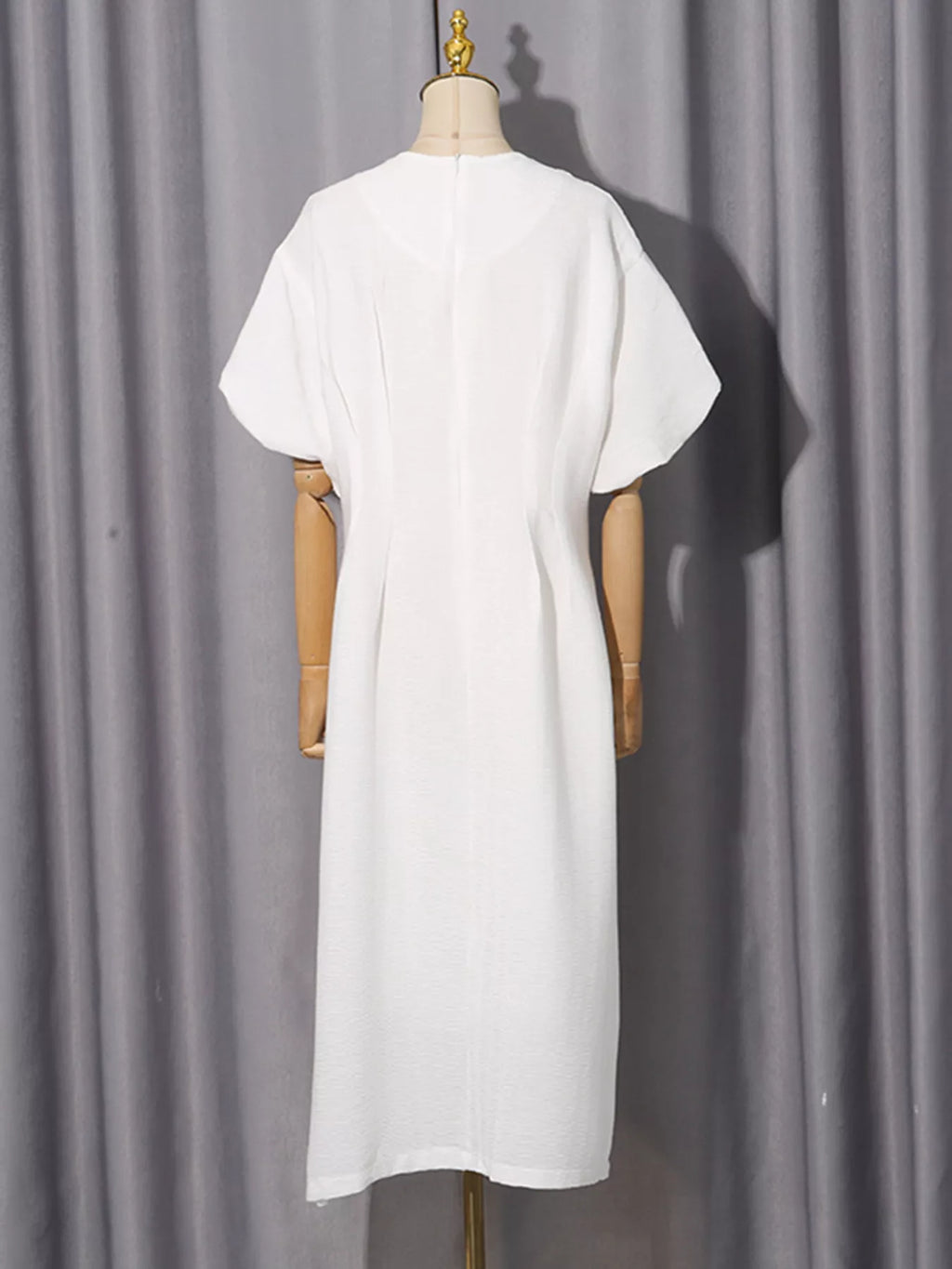 Women's Embellished Puff-Sleeve Midi Dress