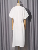 Women's Embellished Puff-Sleeve Midi Dress