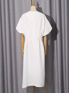 Women's Embellished Puff-Sleeve Midi Dress