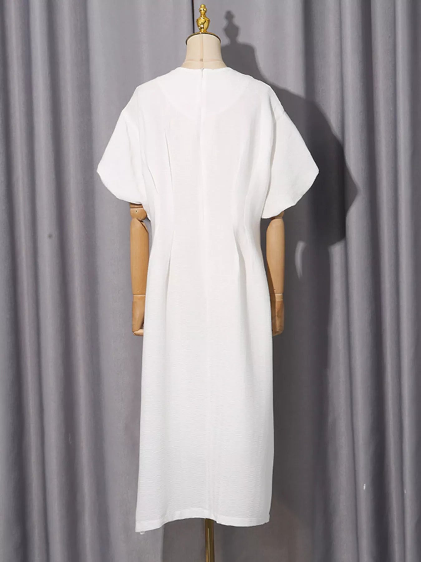 Women's Embellished Puff-Sleeve Midi Dress