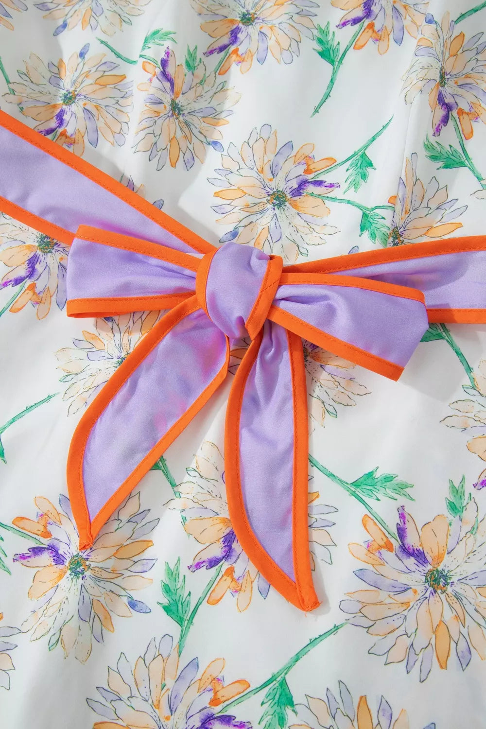 Women's Floral Color-Block Belted Dress