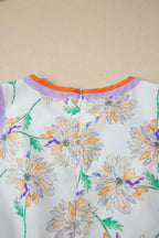 Women's Floral Color-Block Belted Dress