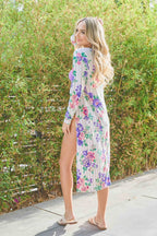Women's Floral Kimono Longline Cardigan