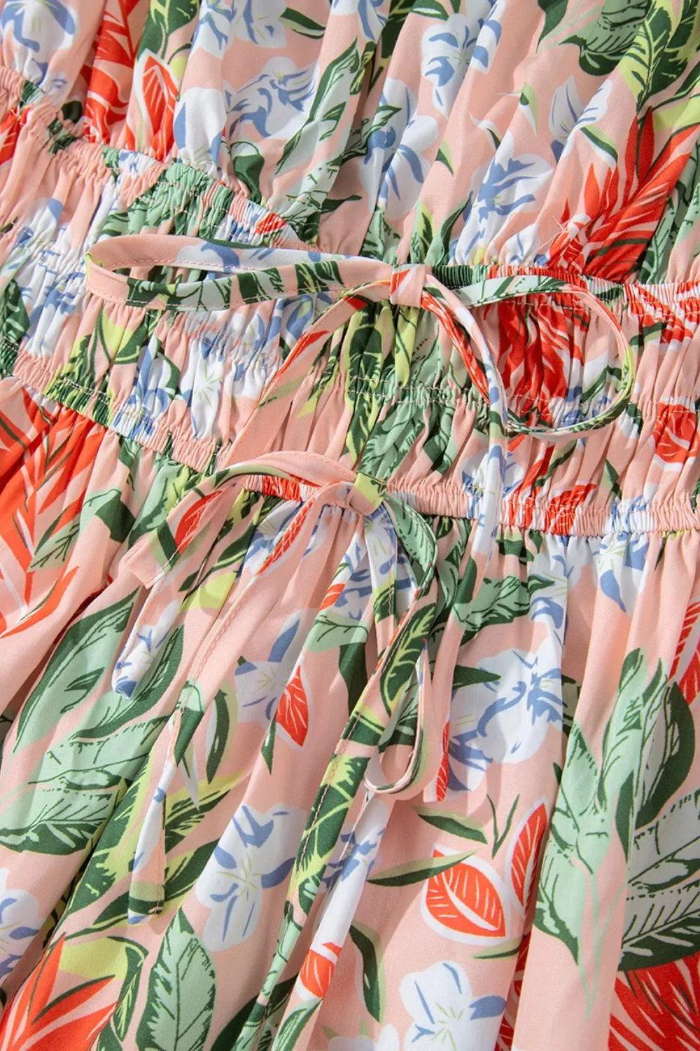Women's Floral Smocked Square-Neck Midi Dress