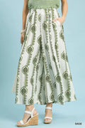 Women's Geometric Boho Wide-Leg Pants