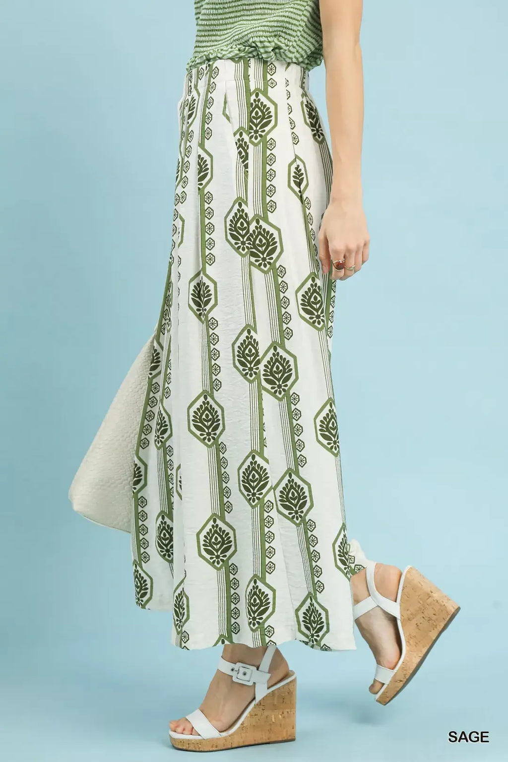 Women's Geometric Boho Wide-Leg Pants