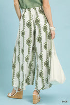 Women's Geometric Boho Wide-Leg Pants