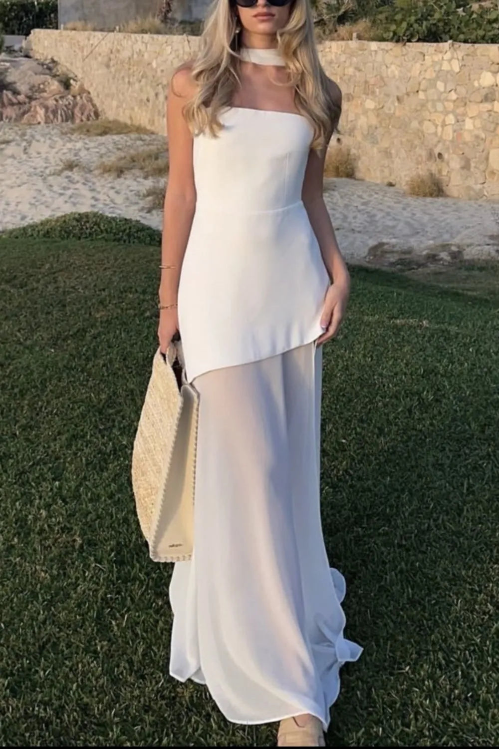Women's Layered Tube Maxi Dress