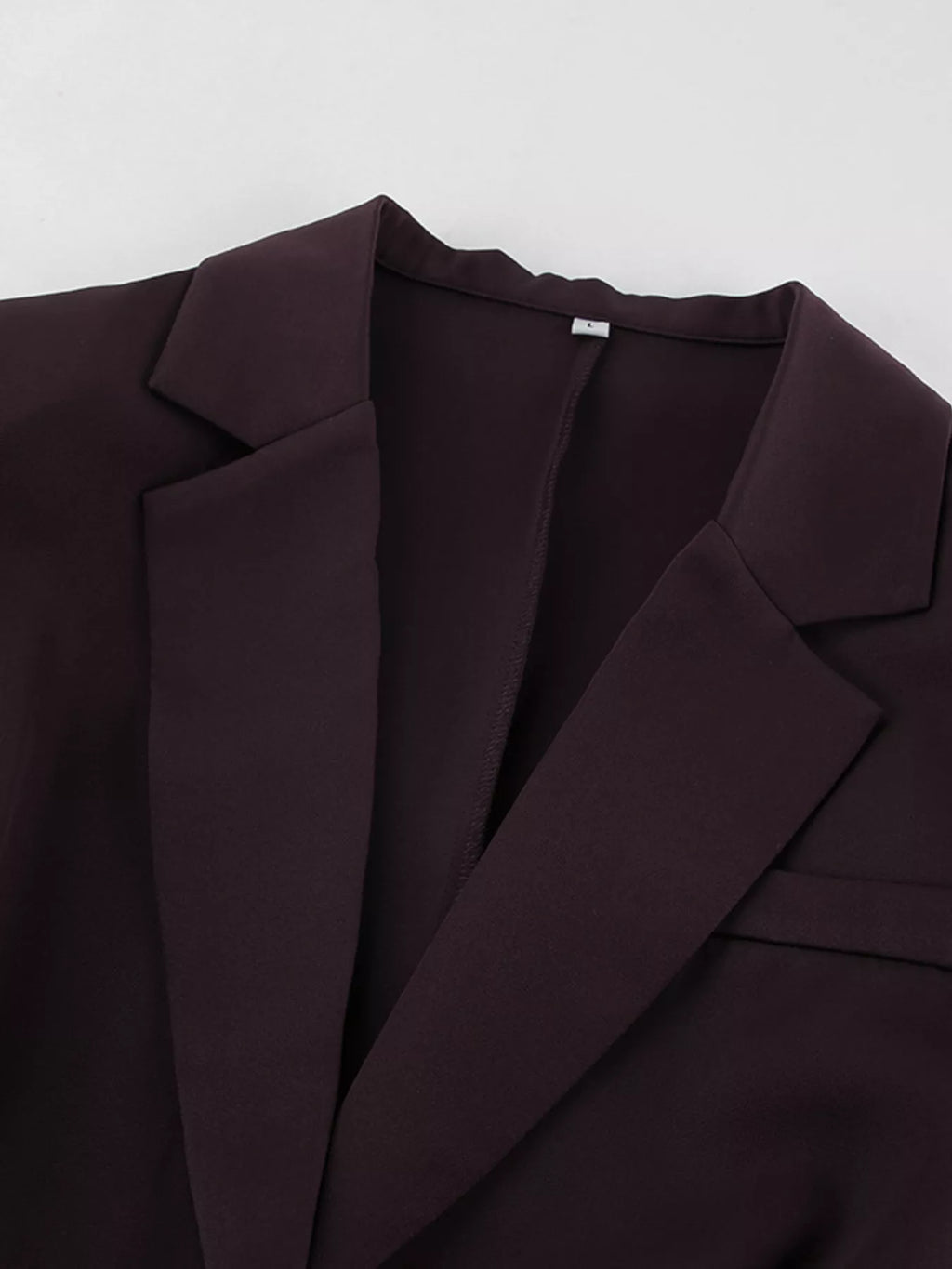 Women's One-Button Blazer and Wide-Leg Pants Set
