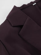 Women's One-Button Blazer and Wide-Leg Pants Set