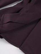 Women's One-Button Blazer and Wide-Leg Pants Set