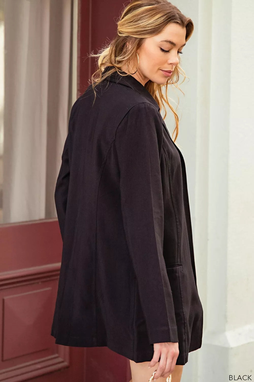 Women's Open-Front Long-Sleeve Blazer