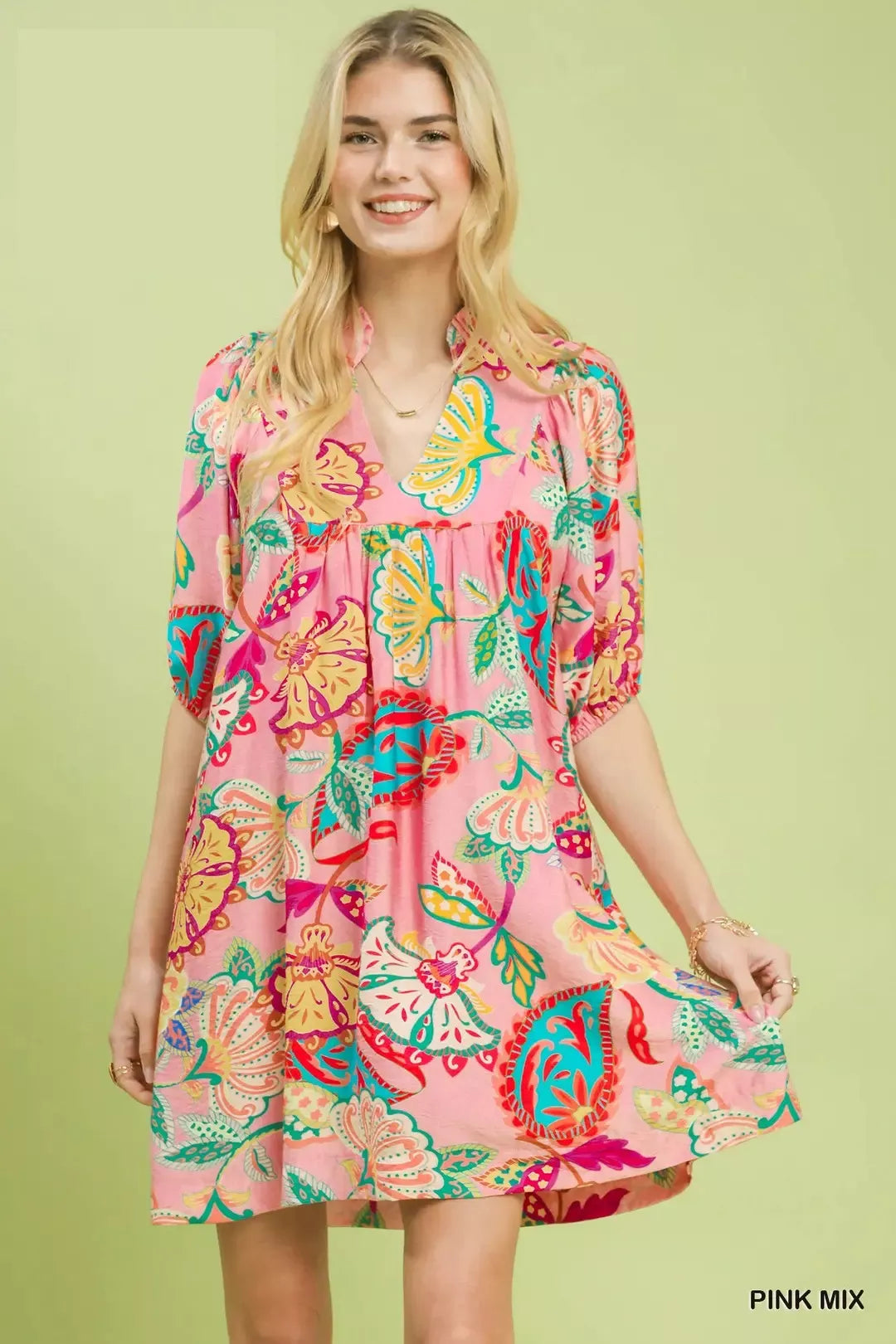 Women's Paisley Print Mini Dress