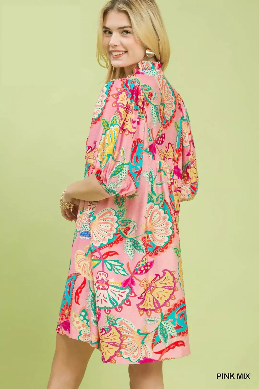 Women's Paisley Print Mini Dress