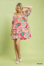 Women's Paisley Print Mini Dress