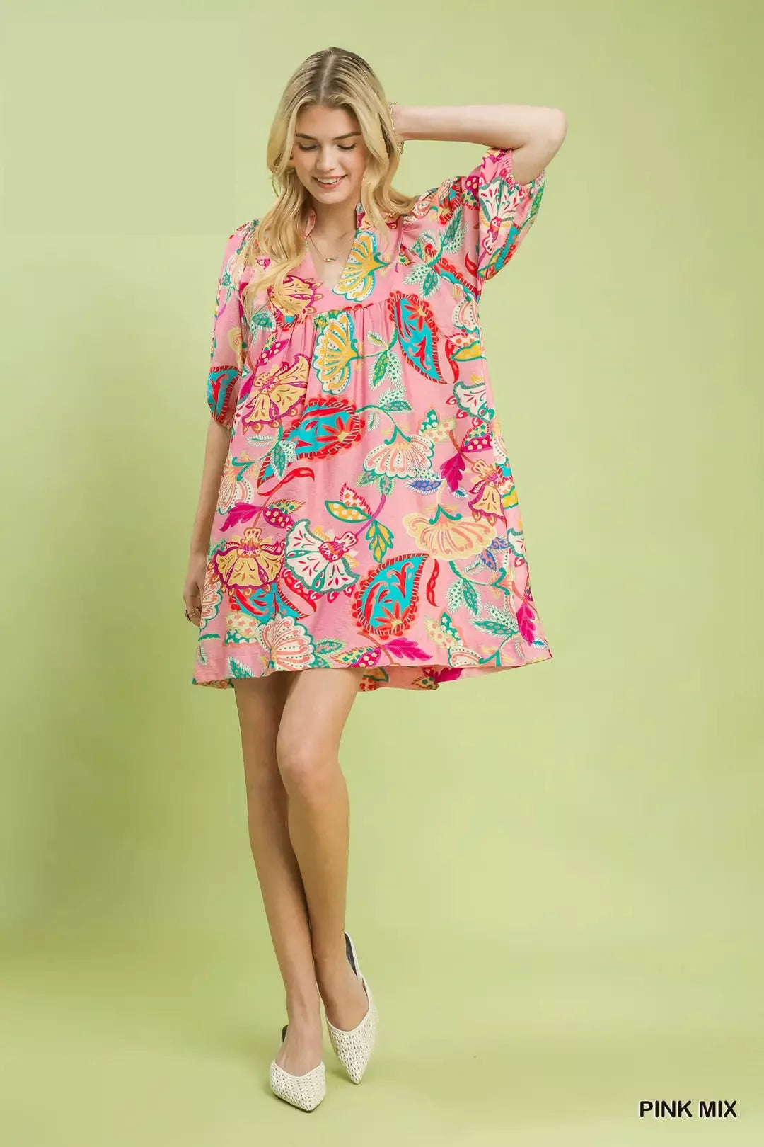 Women's Paisley Print Mini Dress