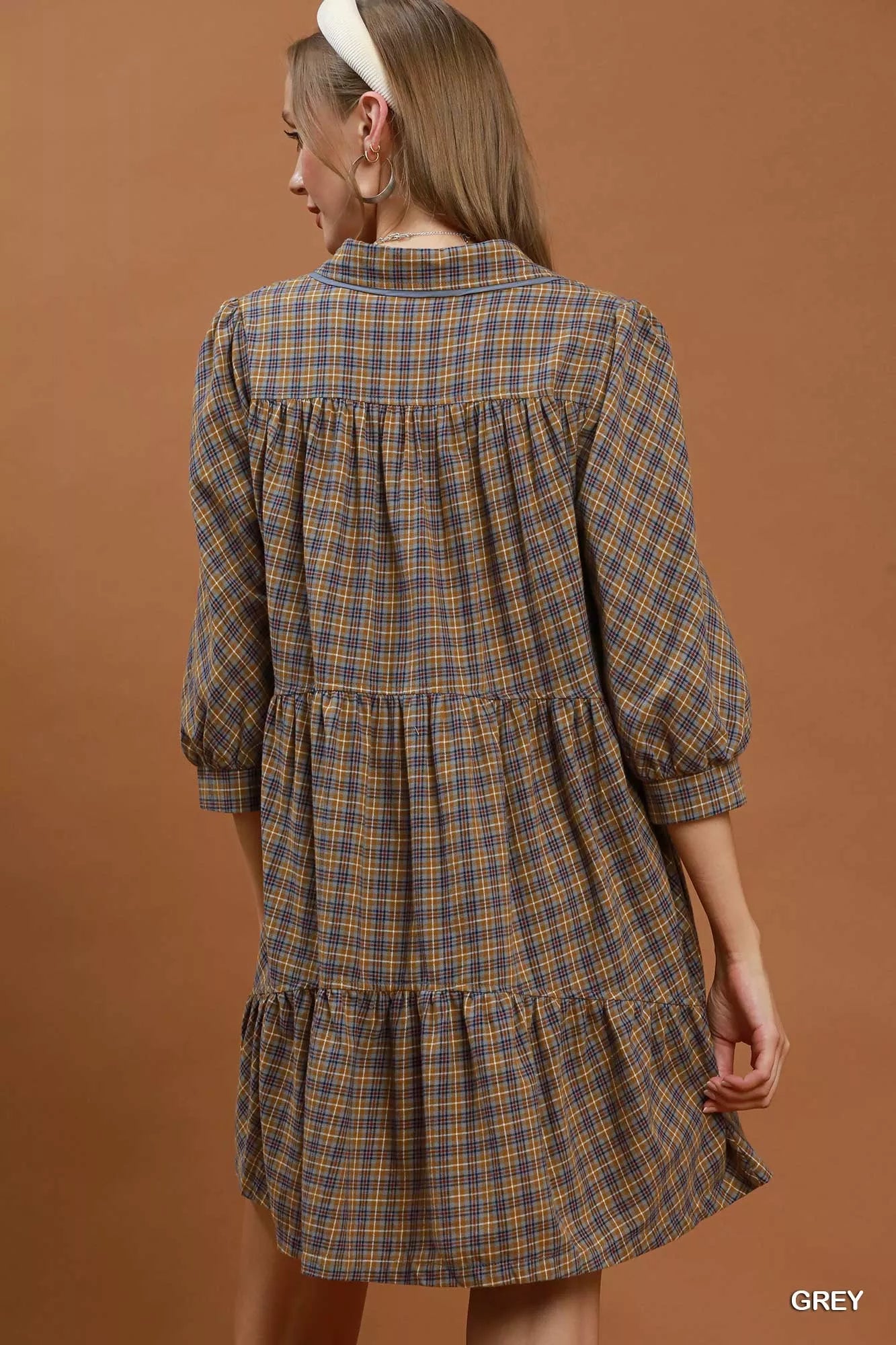 Women's Plaid Oversized Shirt Dress