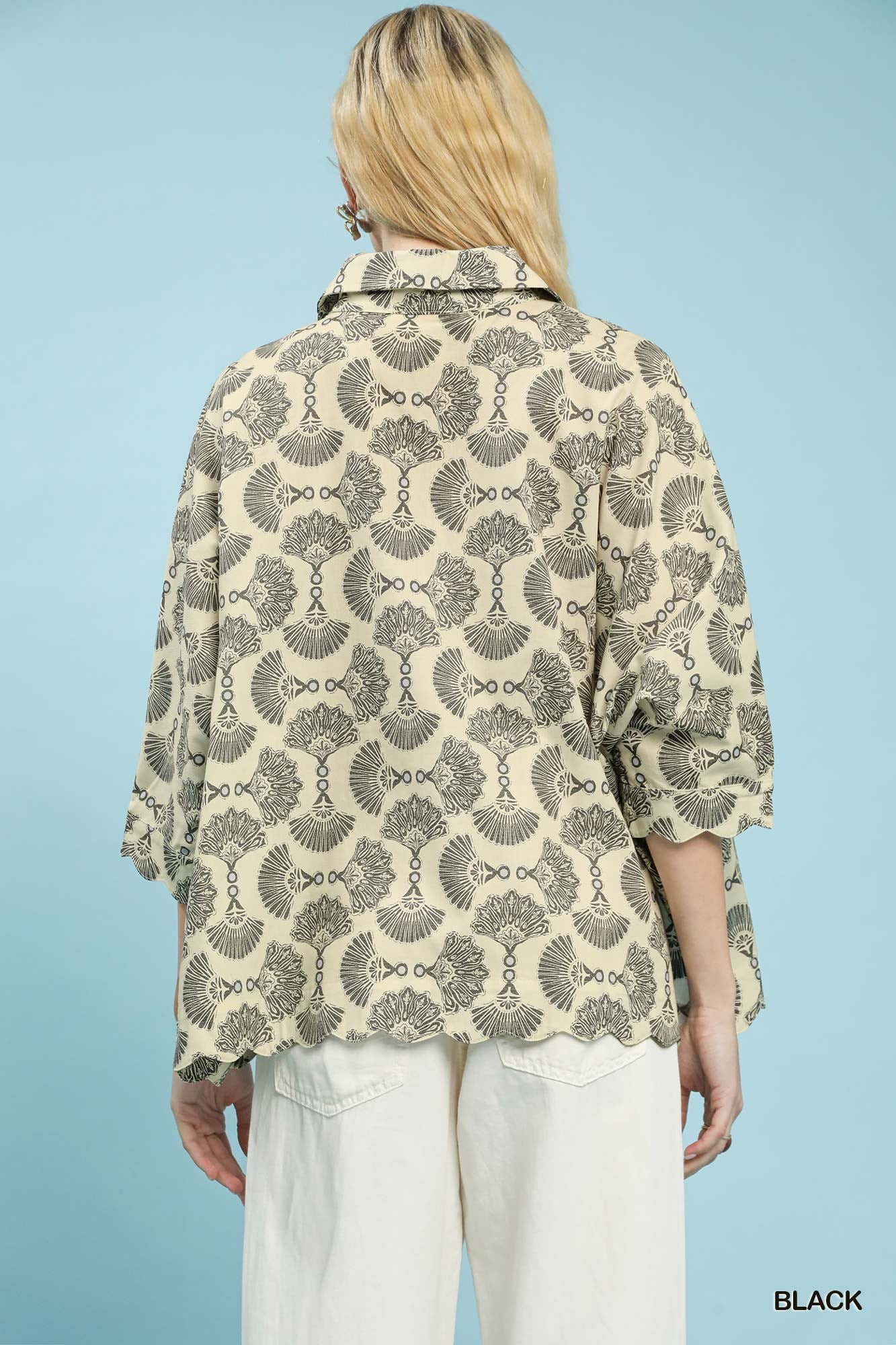 Women's Printed Button-Front Shirt