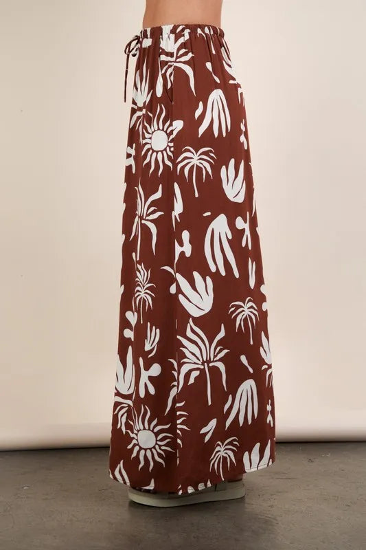 Women's Printed Resort Midi Skirt
