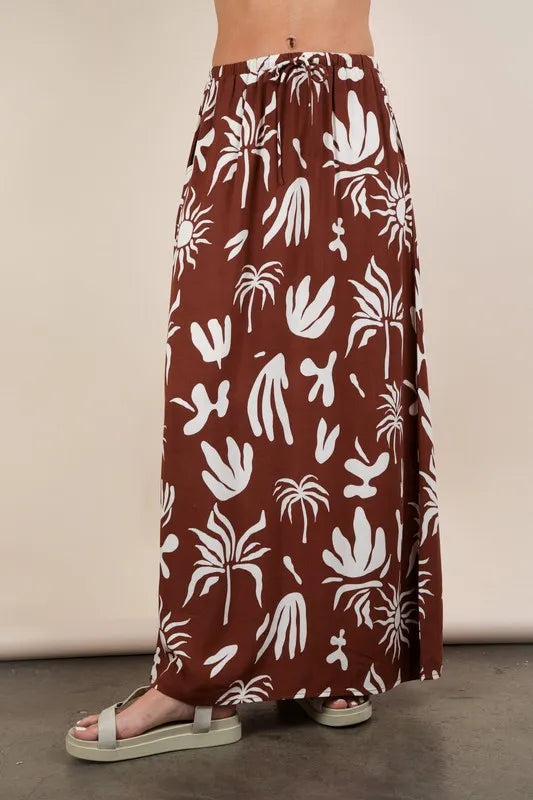 Women's Printed Resort Midi Skirt