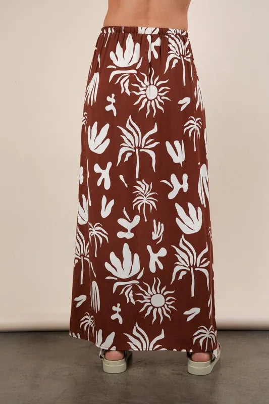 Women's Printed Resort Midi Skirt