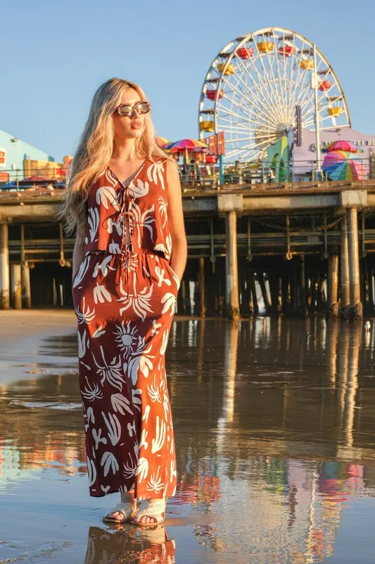 Women's Printed Resort Midi Skirt