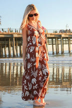 Women's Printed Resort Midi Skirt