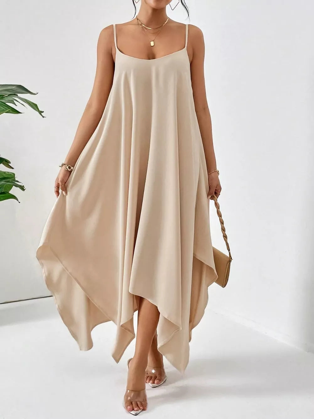 Women's Scoop-Neck Cami Midi Dress