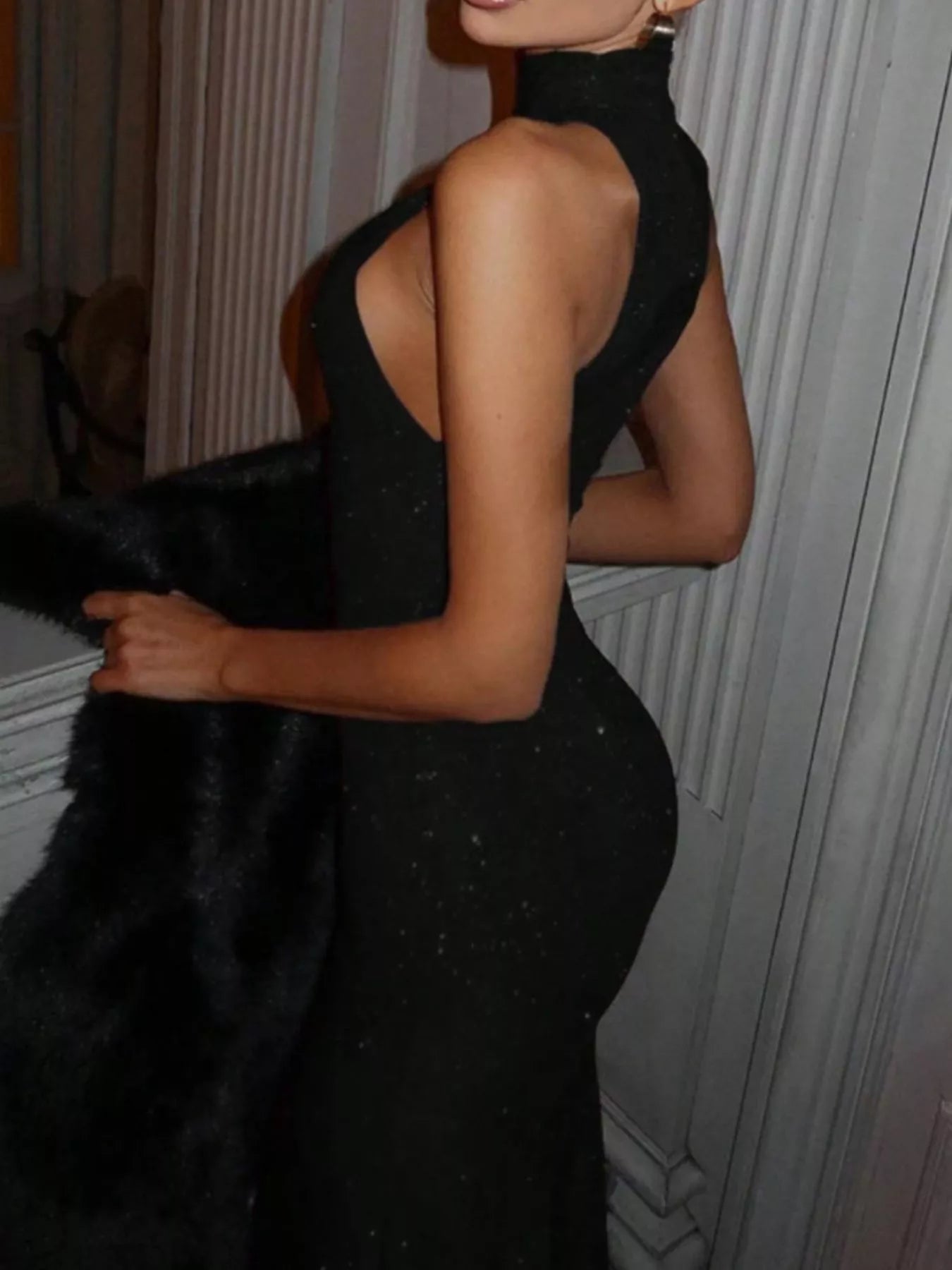 Women's Sequin Sleeveless Maxi Dress