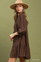Women's Smocked Ruffle Tiered Mini Dress