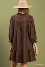 Women's Smocked Ruffle Tiered Mini Dress