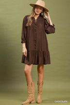 Women's Smocked Ruffle Tiered Mini Dress