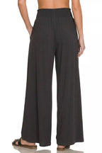 Women's Smocked-Waist Palazzo Pants