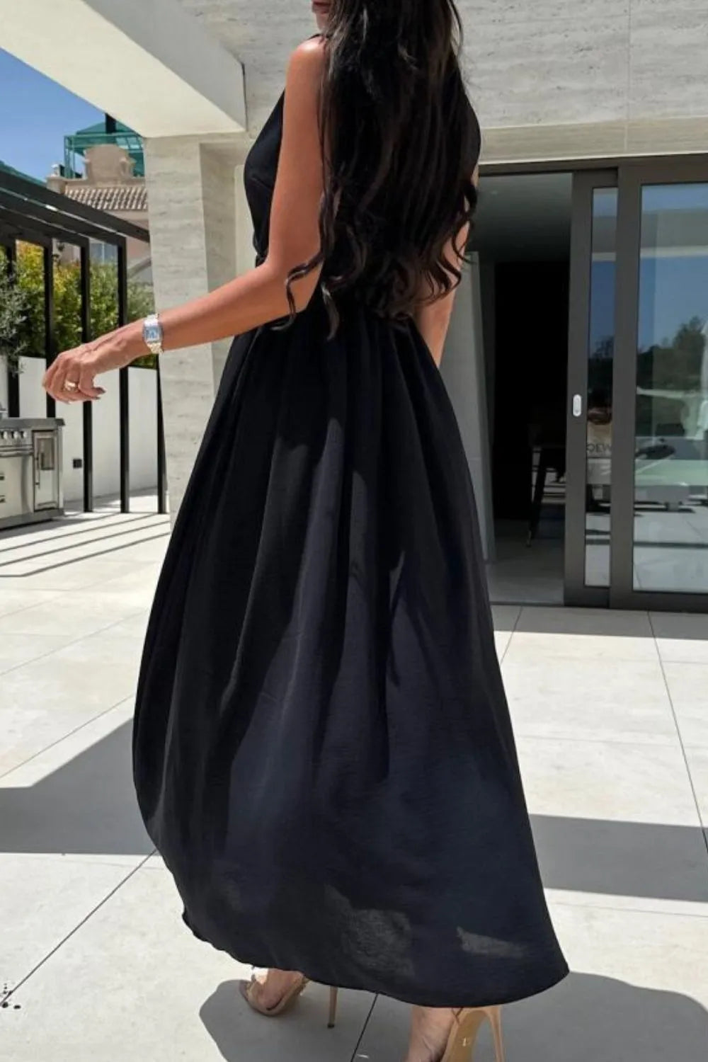 Women's Surplice Slit Maxi Dress