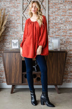 Women's Swiss Dot Off-Shoulder Top