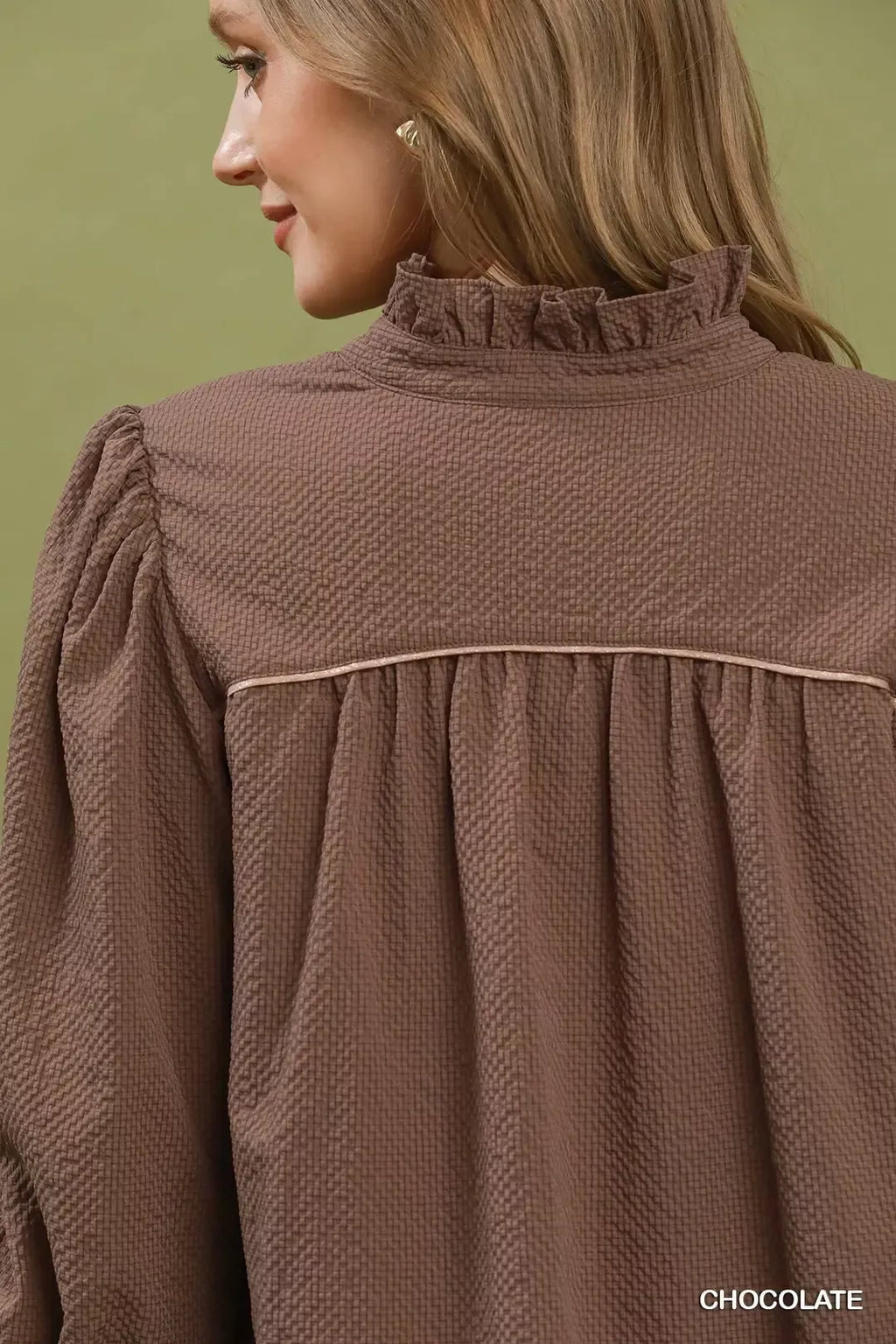 Women's Textured Puff-Sleeve Mini Dress