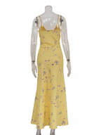 Floral Spaghetti-Strap Maxi Dress detail view 07 - Vellaya Lane