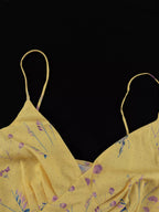 Floral Spaghetti-Strap Maxi Dress detail view 08 - Vellaya Lane