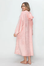 Full-Size Pocketed Hooded Midi Lounge Dress detail view 03 - Vellaya Lane