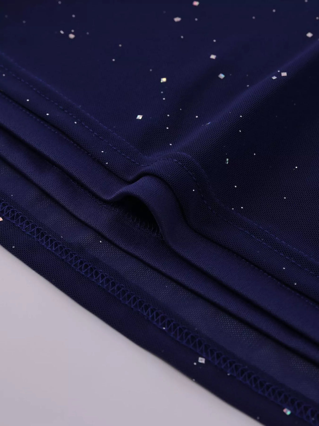 Glitter Off-Shoulder Maxi Dress detail view 16 - Vellaya Lane