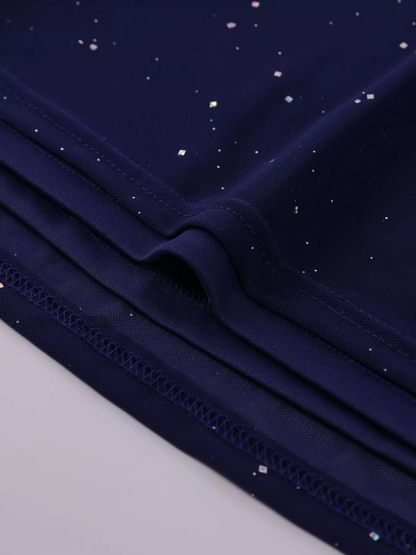 Glitter Off-Shoulder Maxi Dress detail view 16 - Vellaya Lane
